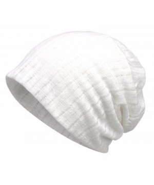 Jemis Women's Chemo Hat Beanie Scarf Liner for Turban Hat Headwear for Cancer - White - CD187DOAMD8