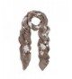 Premium Elegant Lace Floral Embroidered Scarf Wrap - Different Colors Available - Taupe - CK1279CJ8EH