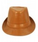 Faddism Men's Fashion Fedora Hat - Brown - CZ11EKBVDY9