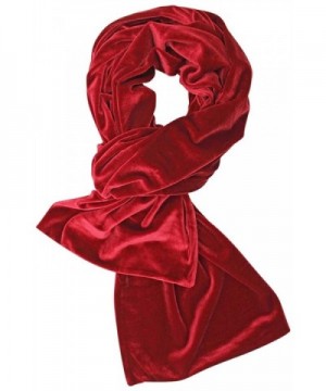 Long Velvet Evening Scarf - Red - CZ128O8OS6D