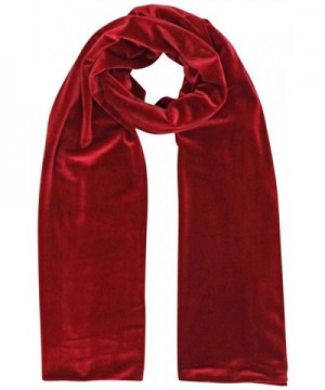 Red Long Velvet Evening Scarf