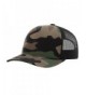 Twill Mesh Back Trucker Snapback Hat -- GREEN CAMO/BLACK - C6185Q0UEWE