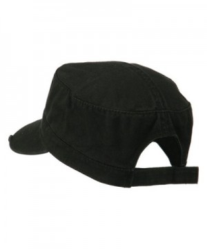 Garment Washed Distressed Military Cap