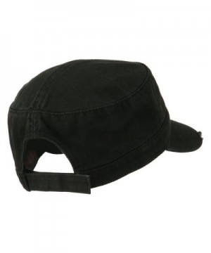 Garment Washed Distressed Military Cap in Men's Baseball Caps