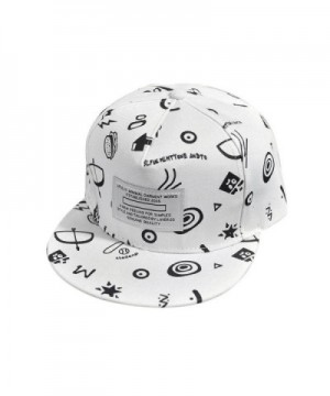 Toraway Caps- Unisex Cool Hip Hop Snapback Hat Adjustable Baseball Cap - White  1 - CW12GIPG461