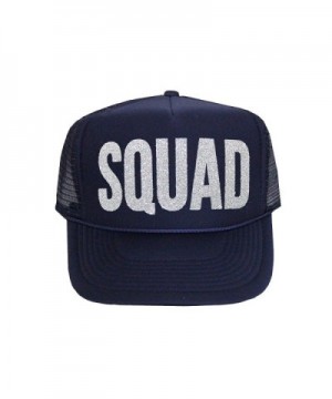 Classy Bride Squad Trucker Hat - Navy With Glitter Silver - CT18286UW2E