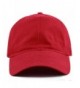 THE HAT DEPOT 100% Cotton Canvas 6-Panel Low-Profile Adjustable Dad Baseball Cap - Red - CL180DMXHNK