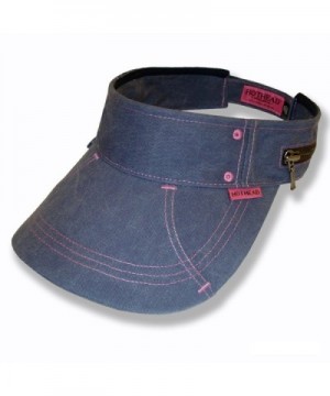 Hothead Large Brim Sun Visor Hat - Biowash in Blue - C511LY21NBF