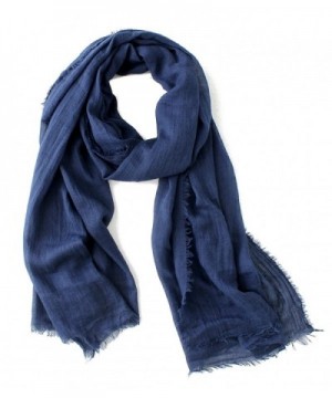Cotton Scarf Shawl Wrap Soft Lightweight Scarves And Wraps For Men And Women. - Navy - CJ189SE3UNN