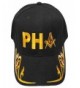 Prince Hall Mason Hat Mason Masonic Embroidered Black Decorative Cap - CQ120TGN0ZX