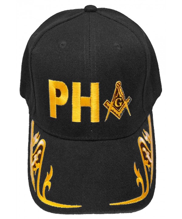 Prince Hall Mason Hat Mason Masonic Embroidered Black Decorative Cap - CQ120TGN0ZX