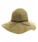 LL Womens Packable Floppy Sun Hat Solid Wide Brim Floppy- Beige - C1118Y7JLIZ