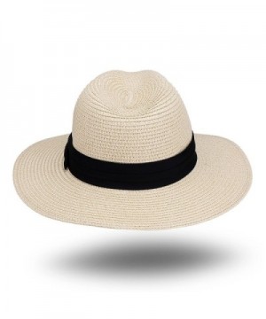 JOOWEN Women Panama Fedora Natural in Women's Fedoras