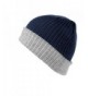 Result Winter Essentials Double Layer Knitted Hat - Navy/Gray - CM12N2WI3CA