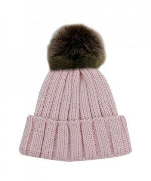 JIBIL Winter Ball Warm Unisex Warm Thick Skull Venonat Beanie Hat - Light Pink - CF185LK6TL9