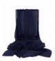 VaniaDress Women Chiffon Long Shawls Bridal Wrap Evening Dress Scarves V002PJ - Navy Blue - C512MACUUUR