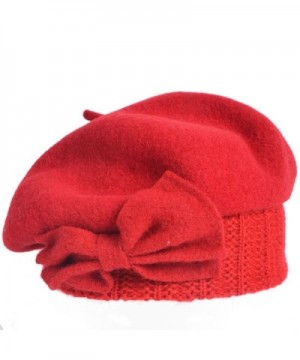 VECRY French Floral Beanie Bow Red