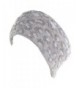 BYOS Winter Warm Leopard Print Fleece Lined Knit Headband Head Wrap Ear Warmer - Gray - CU12N6EMR4C