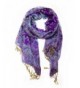 Paskmlna Reversible Paisley Pashmina 26Violet