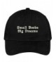 Trendy Apparel Shop Small Boobs Big Dreams Embroidered Soft Low Profile Adjustable Cotton Cap - Black - C712O62WZLW