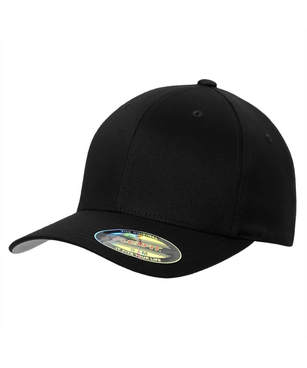 Flexfit Premium Original Yupoong 6277 Wooly Combed Twill 6 Panel Cap - Black - CO11LNCZ137