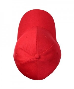 Falari Baseball Adjustable Solid G001 03 Red in Men's Baseball Caps