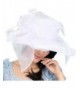 June's Young Women Hat Organza Hat Flower 3 Colors Available for Kentucky derby - White - C911XNHMYD5