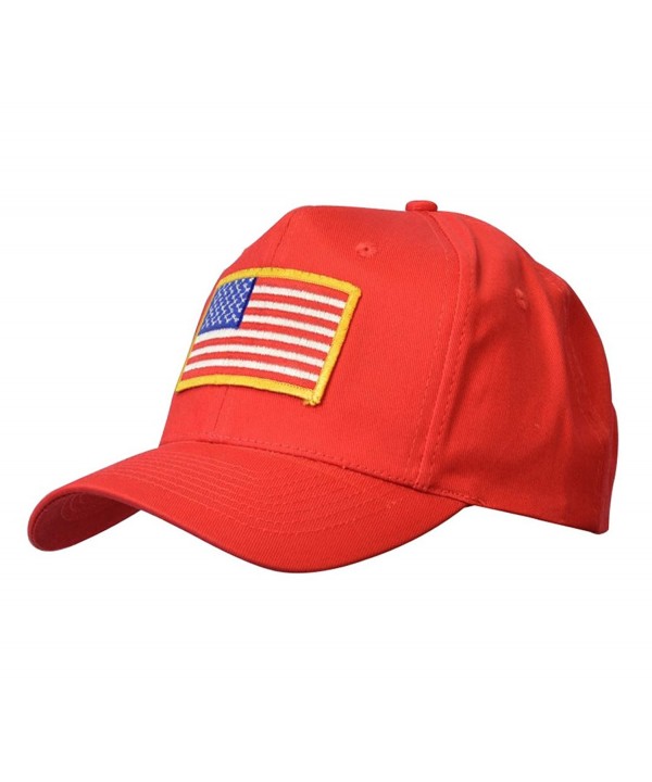 KC Caps Baseball Adjustable Unconstructed - Us Flag Red - CV12C8EFMZZ