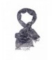 Ladies Pashmina Shawl Paisley Scarf Wrap With Fringe Fashion Scarves For Women (navy blue- iron gray) - CB12N2Q4IWW