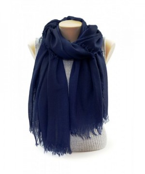 Scarves for Women: Lightweight Elegant Solid colors Fashion Scarf by MIMOSITO - Royal Blue - C1183K6UXZ7