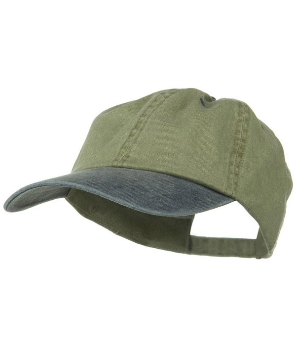 New Big Size Washed Cotton Ball Cap - Khaki Navy (For Big Head) - C71172V6A19