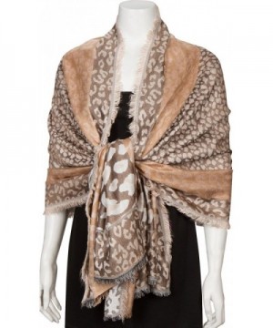 Sakkas Leopard Pashmina Scarf / Stole / Wrap / Shawl - Brown - CZ11FZRIHM3