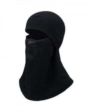Men & Women Balaclava Ski Mask- Winter Fleece Thermal Balaclava face mask Black One Size - CW12ODUR75D