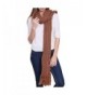 Women's Winter Warm Extra Long Stripe Knit Fringed Scarf - YS3702 - Brown - CG12NTQITX4