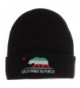 City Hunter California Republic Embroidered Long Cuffed Beanie - Black Mex - CQ129O130W7