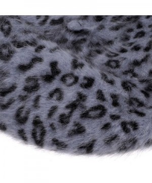 ZLYC Womens Rabbit French Leopard in Women's Berets