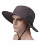 NEOSAN Sport Sun Protection Hats Fishing Caps Flap Wide Brim Mesh Hat - Wide Brim Charcoal - C017YKOI77R