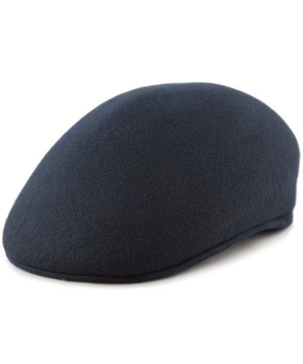 THE HAT DEPOT 300n2000 100% Wool Felt Ascot IVY Style newsboy Hat - Navy - CC12BUG171F