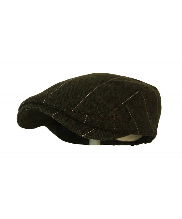 SALISA newsboy Caps Plaid Wool Flat Cap. - Plaid Dark.brown - CK17YRNNYAG