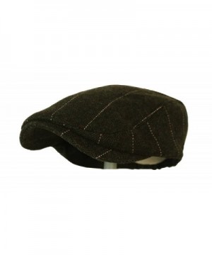 SALISA newsboy Caps Plaid Wool Flat Cap. - Plaid Dark.brown - CK17YRNNYAG