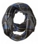 D&Y Women's Traditional Plaid Loop Scarf Reversible To Herringbone Print - Grey - CK12JOP70P1