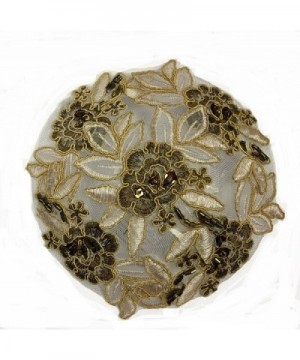 Elegant Dressy Woman's Lace Kippah in Floral Design - Brown 28 - CQ18364IC4Q