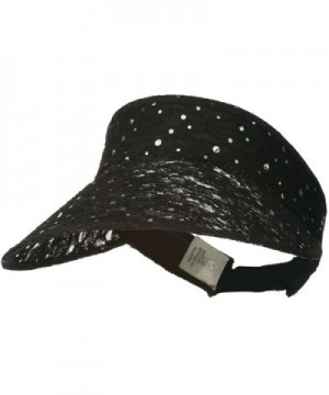 Lace Glitter Sun Visor - Black W40S33D - CQ11E8TVTUB