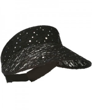 Lace Glitter Sun Visor Black in Women's Visors