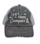 Light Green I'm am A Happy Camper Women Embroidered Trucker Style Cap Hat Rocks any Outfit - CY1820OCYKA