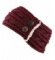 Womens Headband Button Detail Burgundy