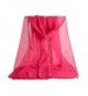 Colorido Women's Lady Fashion Chiffon Oblong Style Large Scarf Summer Beach Shawl - Hot Pink - C0187EYC3UD