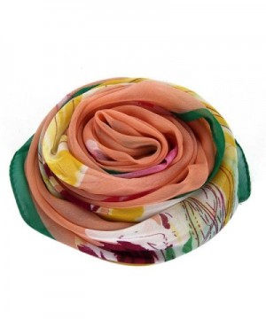 Elaco Scarves-Chiffon Daffodils Women Scarf Shawl Scarf Scarves Wrap Stole Warm - Green - C412MYFO4PV