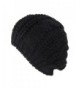 Perman Women's Beret Braided Baggy Beanie Crochet Warm Ski Knitted Hat Cap - Black - CC12O79RBP7