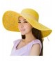 JOYEBUY Women Big Bowknot Straw Hat Floppy Foldable Roll up UV Protection Beach Cap Sun Hat - Sequins-yellow - CO18C0YSIAQ
